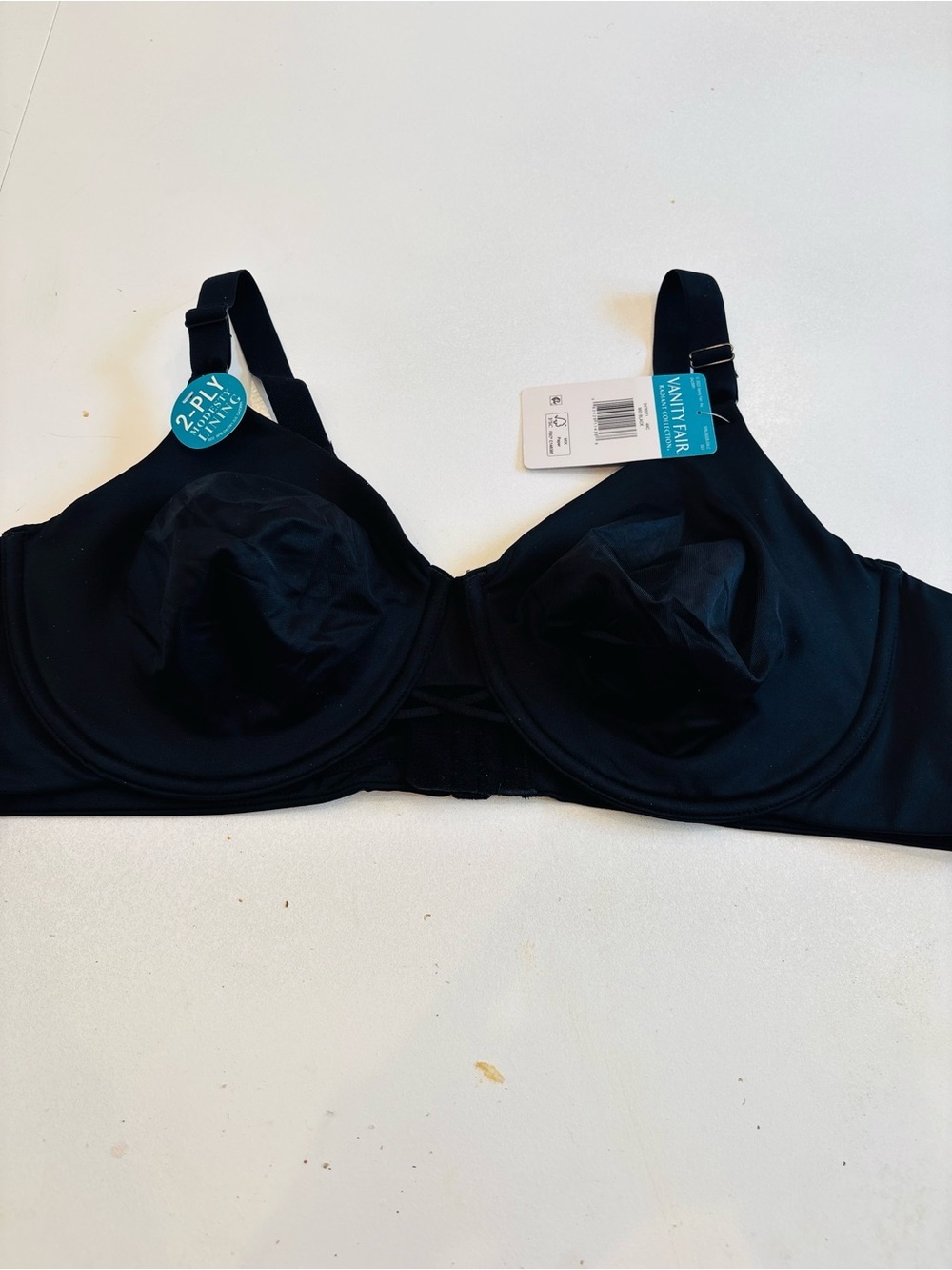 Vanity Fair Black Underwire 2-Ply Lined Bra size 44C - Picture 6 of 8